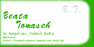 beata tomasch business card