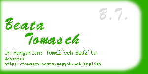 beata tomasch business card